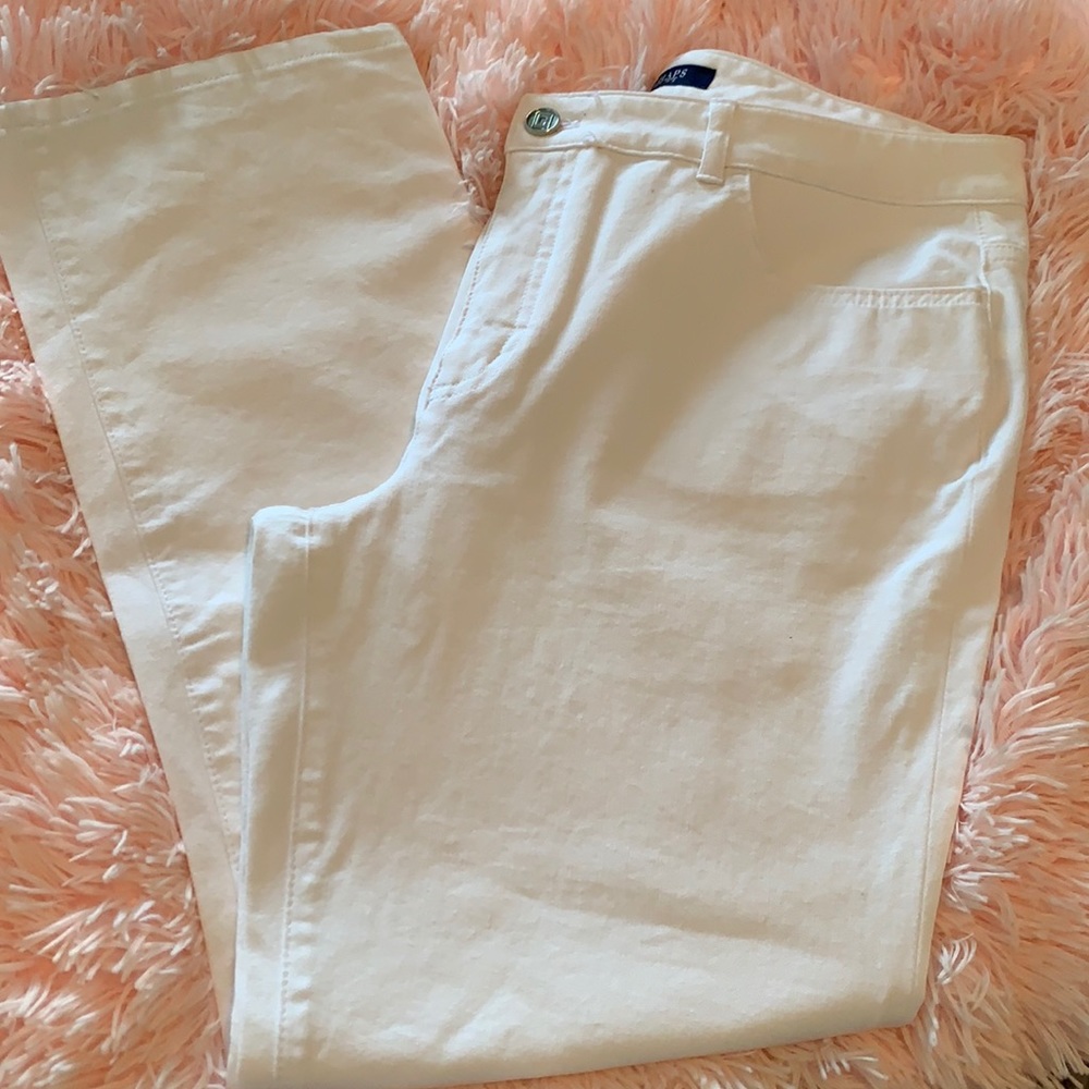 EC Gloria Vanderbilt White Jean Skimmer Capris